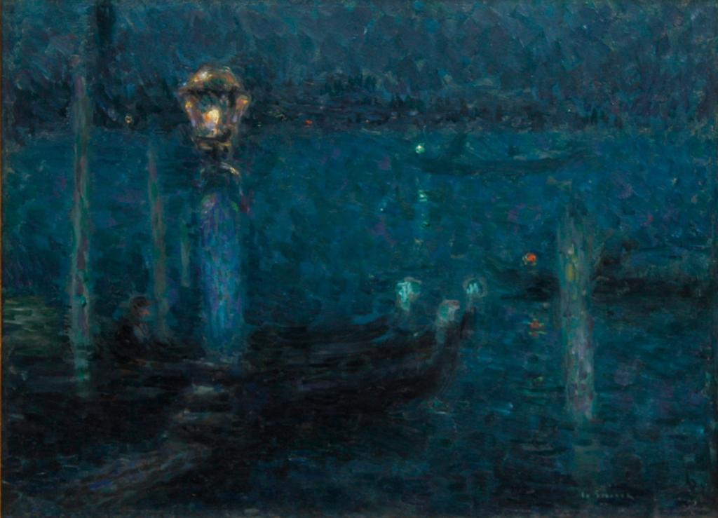 Gondolas by Moonlight par Henri Le Sidaner, c. 1906